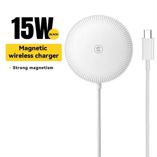 15W Magnetic Qi Charger for iPhone – Fast Charging Pad with PD Adapter