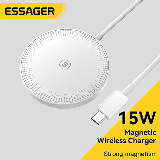 15W Magnetic Qi Charger for iPhone – Fast Charging Pad with PD Adapter